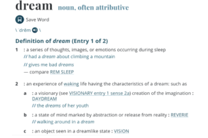 definition of dreams