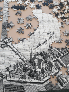 black and white puzzle used for dreams